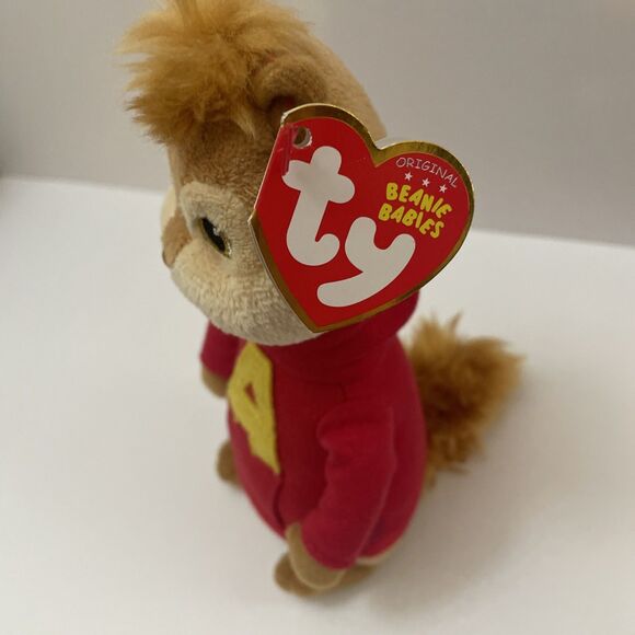 2011 TY Beanie Babies Alvin And The Chipmunks Movie Plush 7" With Original Tags - Picture 5 of 14